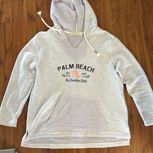 Ocean Drive Palm Beach, FL purple hoodie sweatshirt kangaroo pockets size M